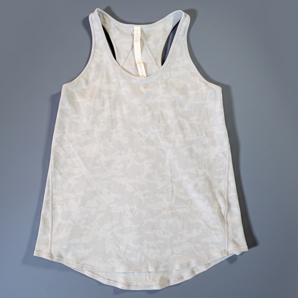 Lululemon Essentials Camo Pleaded Women's Tank Top Size 6